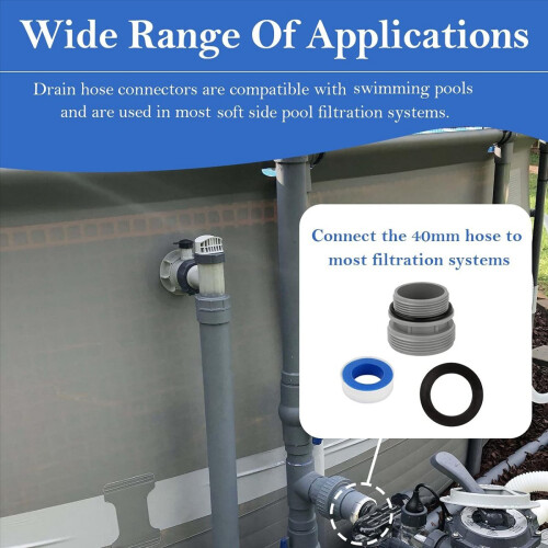 Adaptor furtun piscină 3,6 cm la 3,8 cm 1