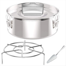 Forma para Flan Pan Flaneras, Forma para Flan de Aço Inoxidável com Tampa