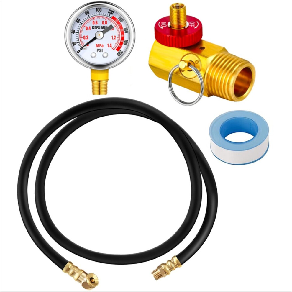 Air Tank Repair Kit W/Safety Valve,Pressure Gauge And 4 Feet Air Tank 4711874427317