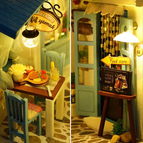 DIY Ξύλινη Βιβλιοθήκη για Κουκλόσπιτο, DIY Γωνιακό Κιτ Βιβλίων 2