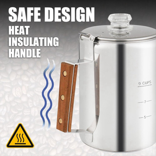 Coffee Percolators Stovetop for Camping, Percolator Coffee Pot 2