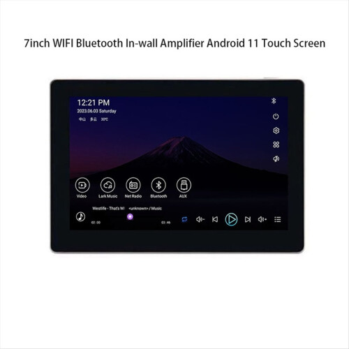 Έξυπνο οικιακό πάνελ μουσικής φόντου Android 11 7 ιντσών WIFI BT Audio (A) 2
