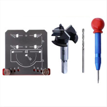 Kit de șabloane pentru balamale ascunse pentru prelucrarea lemnului, șablon pentru găuri de balamale de 35 mm