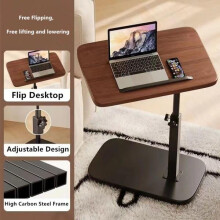 (Default) Adjustable Height Tiltable 360 Swivel C-Shaped Side Table, Couch Side End Table Small End Table Bedside Table for Living Room, Bedroom
