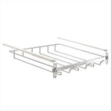 Justerbar vinglasorganisator, hængende metalvinglasstativ, 34 cm