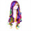 Parrucca lunga riccia da donna arcobaleno, per cosplay, capelli da 70 cm 4