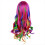 Parrucca lunga riccia da donna arcobaleno, per cosplay, capelli da 70 cm 3