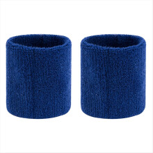 1 Pairs Wrist Sweatband Sports Wristband for Men Women Tennis Blue