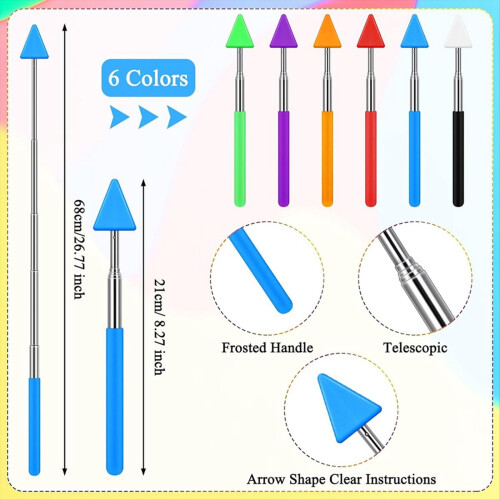 12 Pcs Telescopic Teacher Pointer Stick Classroom Pointer 2