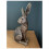 Gold Hare Ornament, Sitting Hare Antique Finish 4