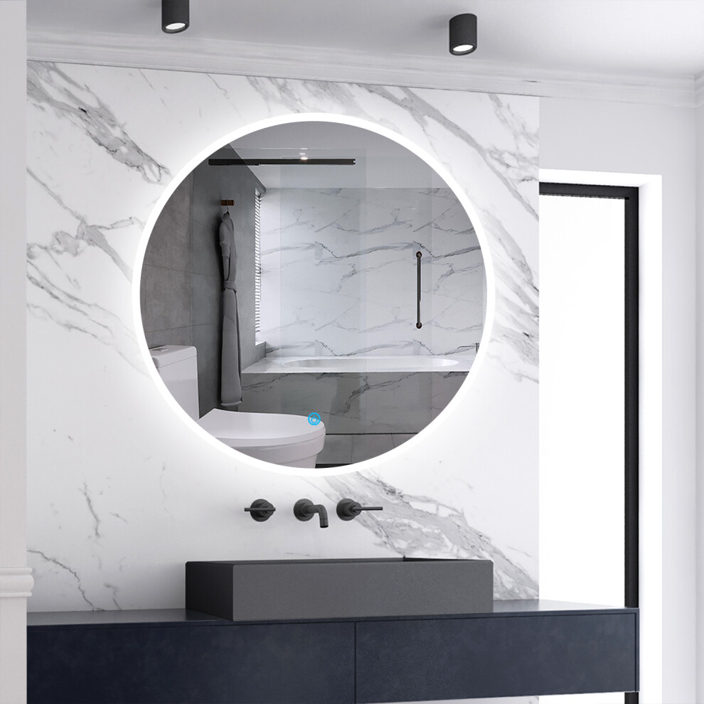 600mm Anti-fog Round Bathroom LED Mirror 3 color-image-OPC-PMD6PZZ-NEW