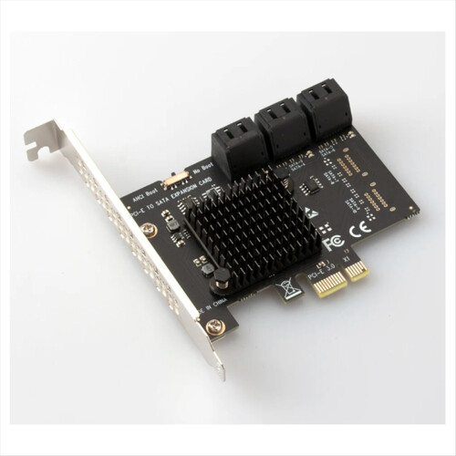 PCI-E udvidelseskort PCI-E X1/X4 til SATA3.0 6-ports riseradapter 1
