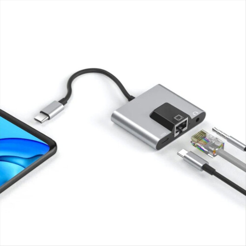 Type-C til Ethernet LAN netværksadapter hub til bærbar computer mobiltelefon 1