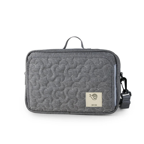 Stroller Bag Waterproof Embroidered Diaper Organizer For Strollers, Storage Bag, Dark Gray