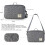 Stroller Bag Waterproof Embroidered Diaper Organizer For Strollers, Storage Bag, Dark Gray 2