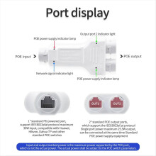 Extender/Repetor POE impermeabil, 1 intrare/2 ieșiri, pentru exterior, putere mare de 30W