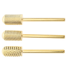 3St Gouden Wolfram Nail Drill Bits Voor Acryl Nagels, Manicure Thuis