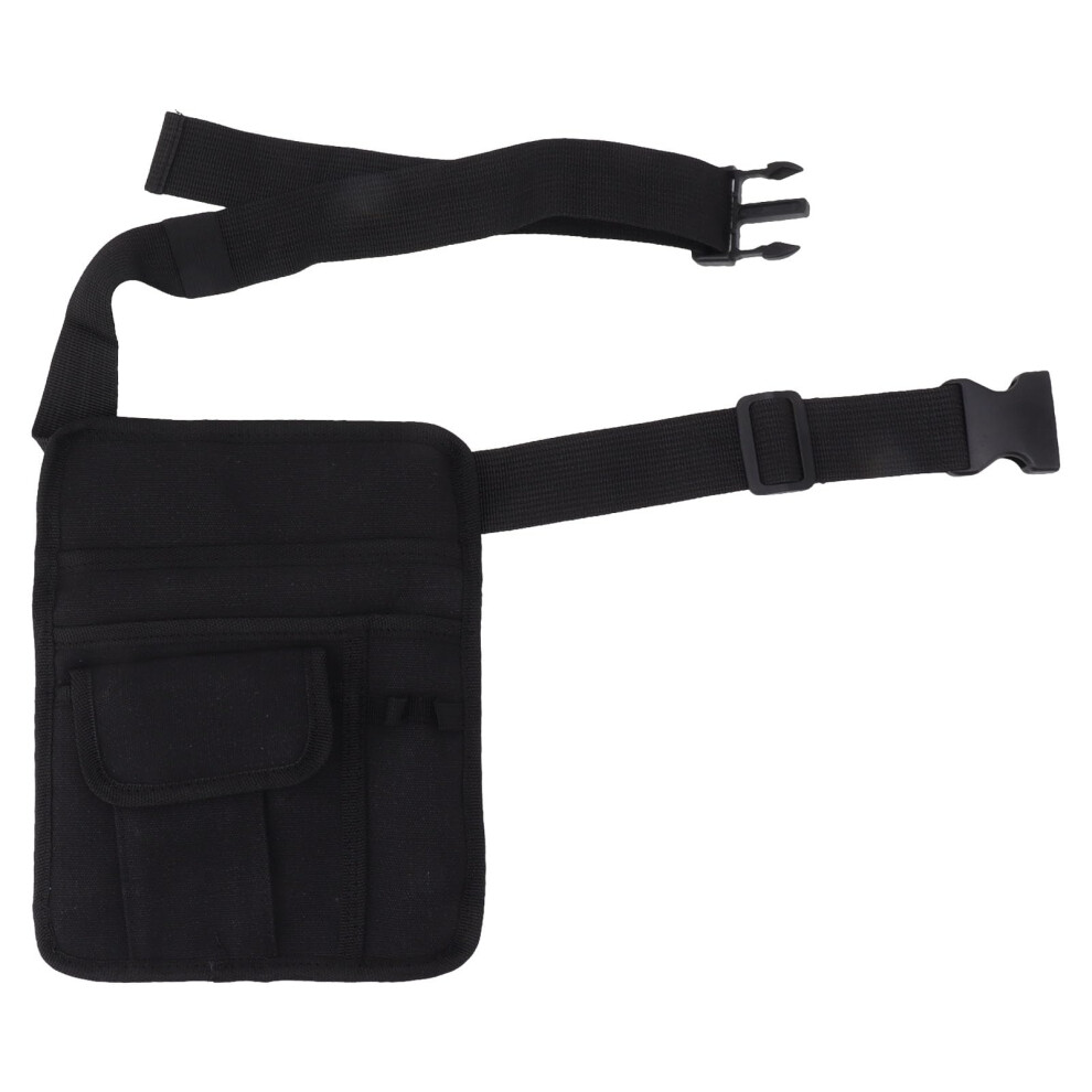 Server Pouch Bag Black Canvas Restaurant Belt Bag Waiter Waist Money Pouch Apron Bag Adjustable Portable Lightweight-image-OPC-PMD6XX2-NEW
