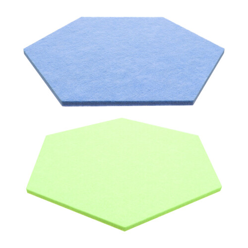 2Pcs Hexagon Felt Message Board Assorted Color Felt Display