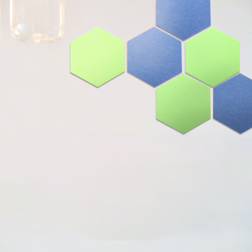 2Pcs Hexagon Felt Message Board Assorted Color Felt Display 2