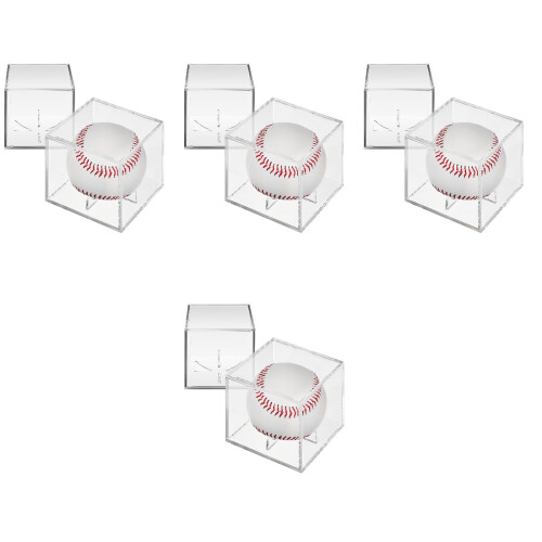 8 Pièces Boîte Exposition Baseball Transparent Support Rangement 2