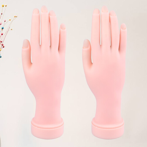 2 Pièces De Main En Caoutchouc Pour Nail Art Et 2