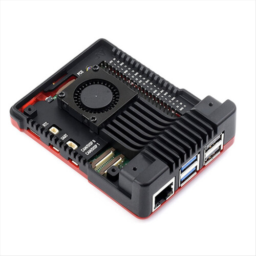 Για 5 NEO 5 Κουτί αλουμινίου με ανεμιστήρα PWN για RPI 5 2