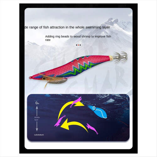 Lysande träräkkrok Explosionskrok Luya Bait 2