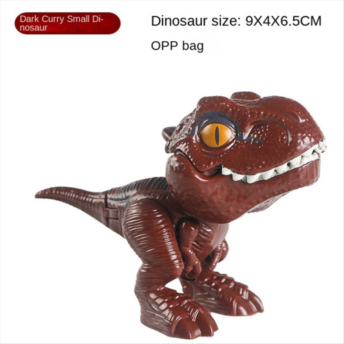 Barnas Dinosaur Egg Fingerbitende Leker Guttemomenter Mørkebrune 1