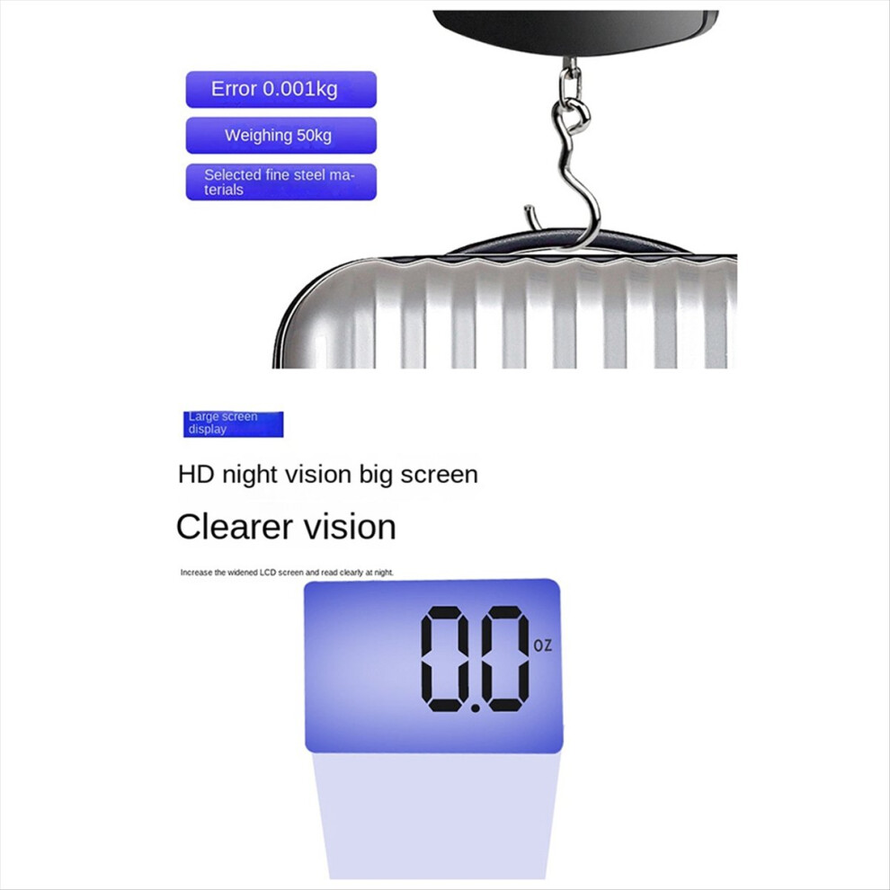 50Kg Travel Luggage Scale Portable Handheld Electronic Scale 4711633208539