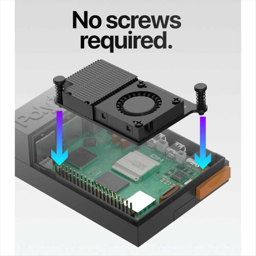 For Raspberry Pi 5-kabinett med Active Red 1