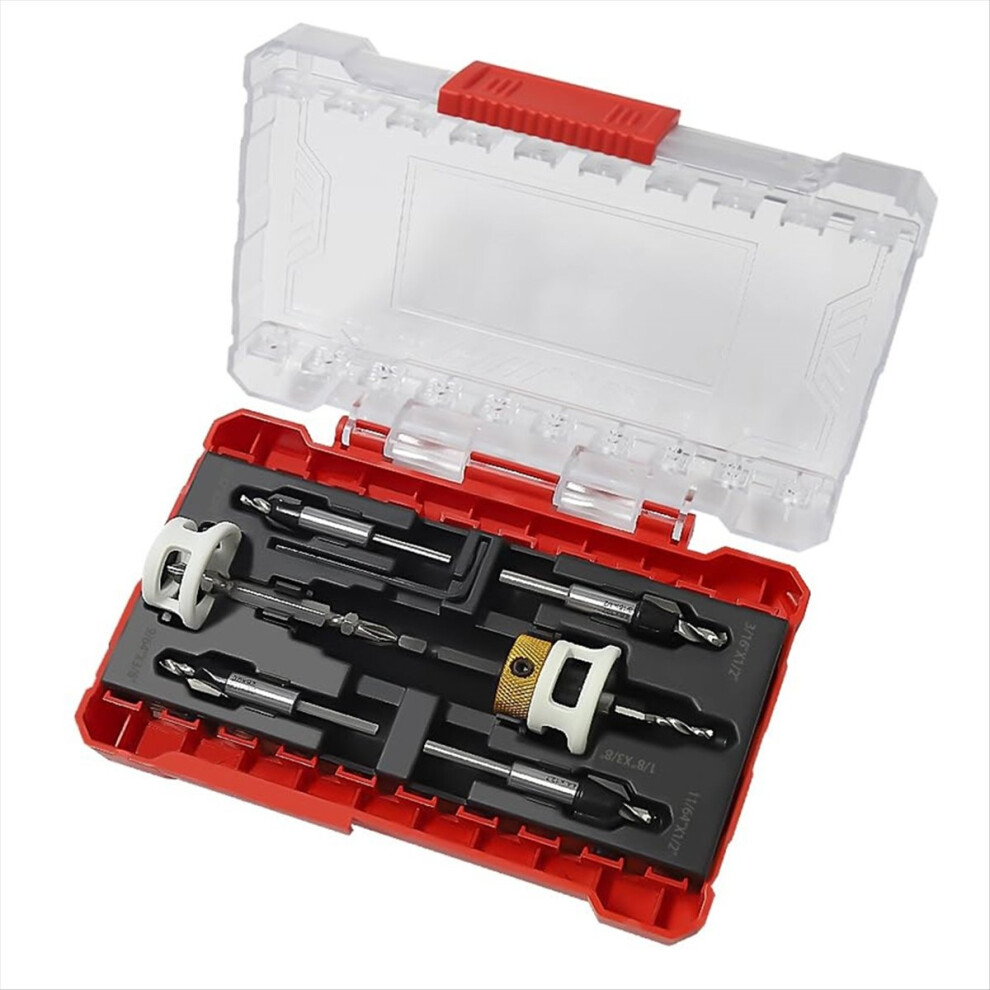 Hex Shank Countersink Drill Bits Set With Low Friction Depth Stop 4711633207570