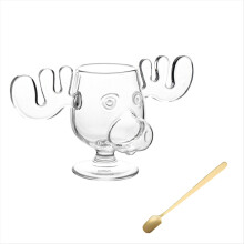 Weihnachtsferien-Filmbecher, gewellter doppelschichtiger Glasbecher