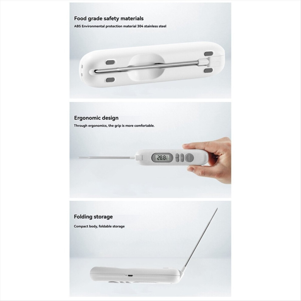 Food Thermometer LCD Digital Rechargeable Thermometer