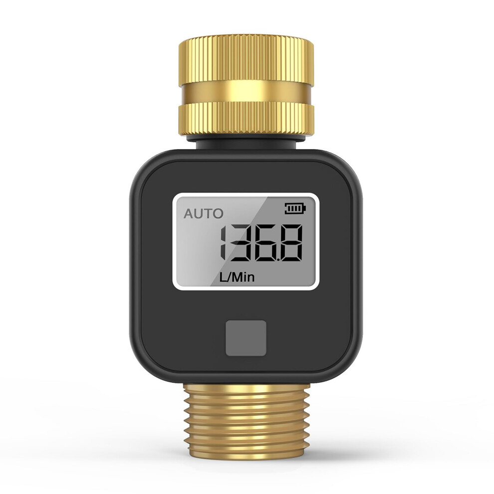 Lcd Digital Flow Sensor Programmable Electronic Water Meter Abs Body Accurate Measurement High Flow Rate 9393856550098