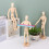 5-pak kunstfigurmodel - 30 cm træmannequin 4