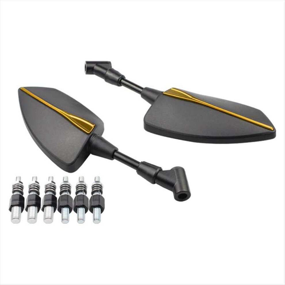 Motorcycle Universal 10Mm 8Mm Rearview Mirror Side Mirror Gold 4711633239014