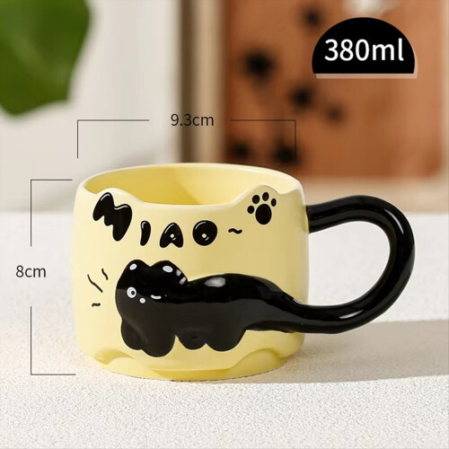 Kat Keramik Krus 380ml - Stablet Kaffekop C 2