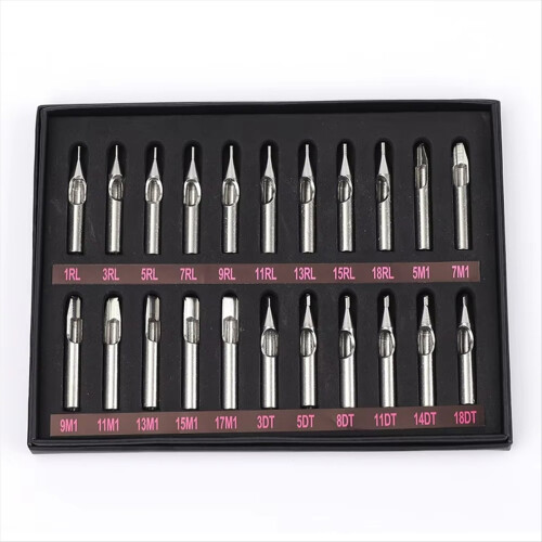 22 τεμάχια Συμβουλές Τατουάζ Πλήρες Σετ Body Art Tattoo Shader Liner Ακροφύσιο 1