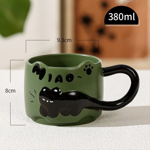 Kat Keramik Krus 380ml - Stablet Kaffekop A 1