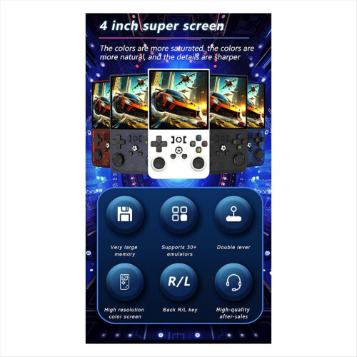 R36MAX Retro Handheld Game Console 128GB Supports 30+ Emulators B