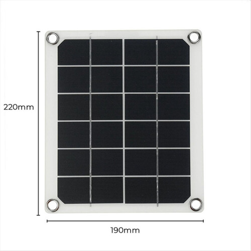 10W bærbart solpanel med dobbelt USB 5V 2A, solcellekort 1