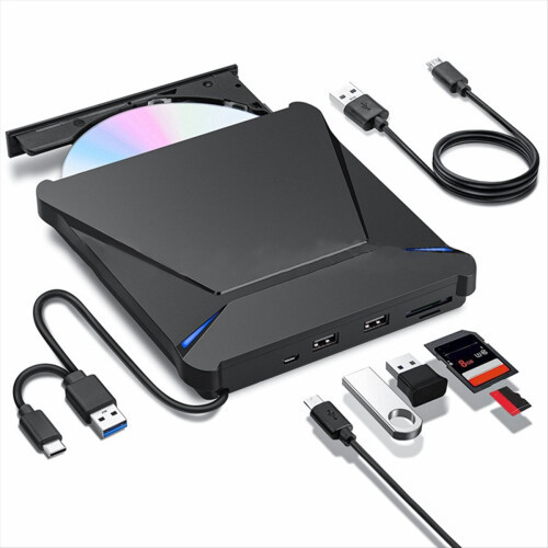 USB 3.0 Type-C eksternt DVD-drev, bærbar CD/DVD-brænder 2