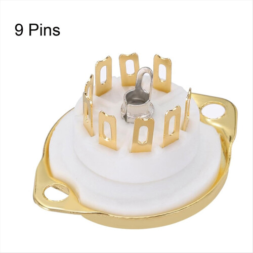 4Pcs 9pin Tube Socket Ceramic Tube Socket,Vacuum Protect Tube Socket 2