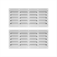 2 stk. ventilationspanel i rustfrit stål til grilltilbehør