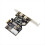 PCI Express PCI-E x1 σε 3 θύρες, κάρτα ελεγκτή 1394B, πρόσθετη κάρτα 5