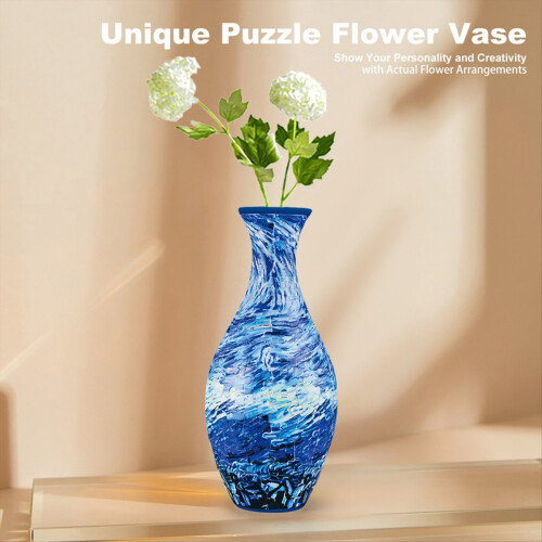 3D Βάζα Παζλ DIY Συνθέσεις λουλουδιών για σαλόνι Διακόσμηση σπιτιού B 1