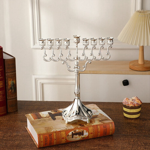 Candle Holder Elegant and High-End Table Decoration,Silver 1