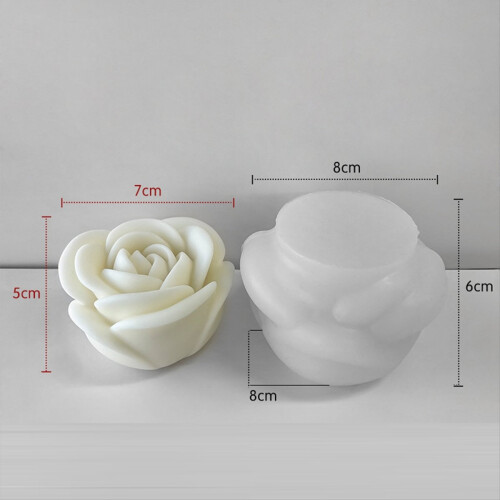 3 PCS Flower Aromatherapy Candle Silicone Mold Rose Making Tools 2