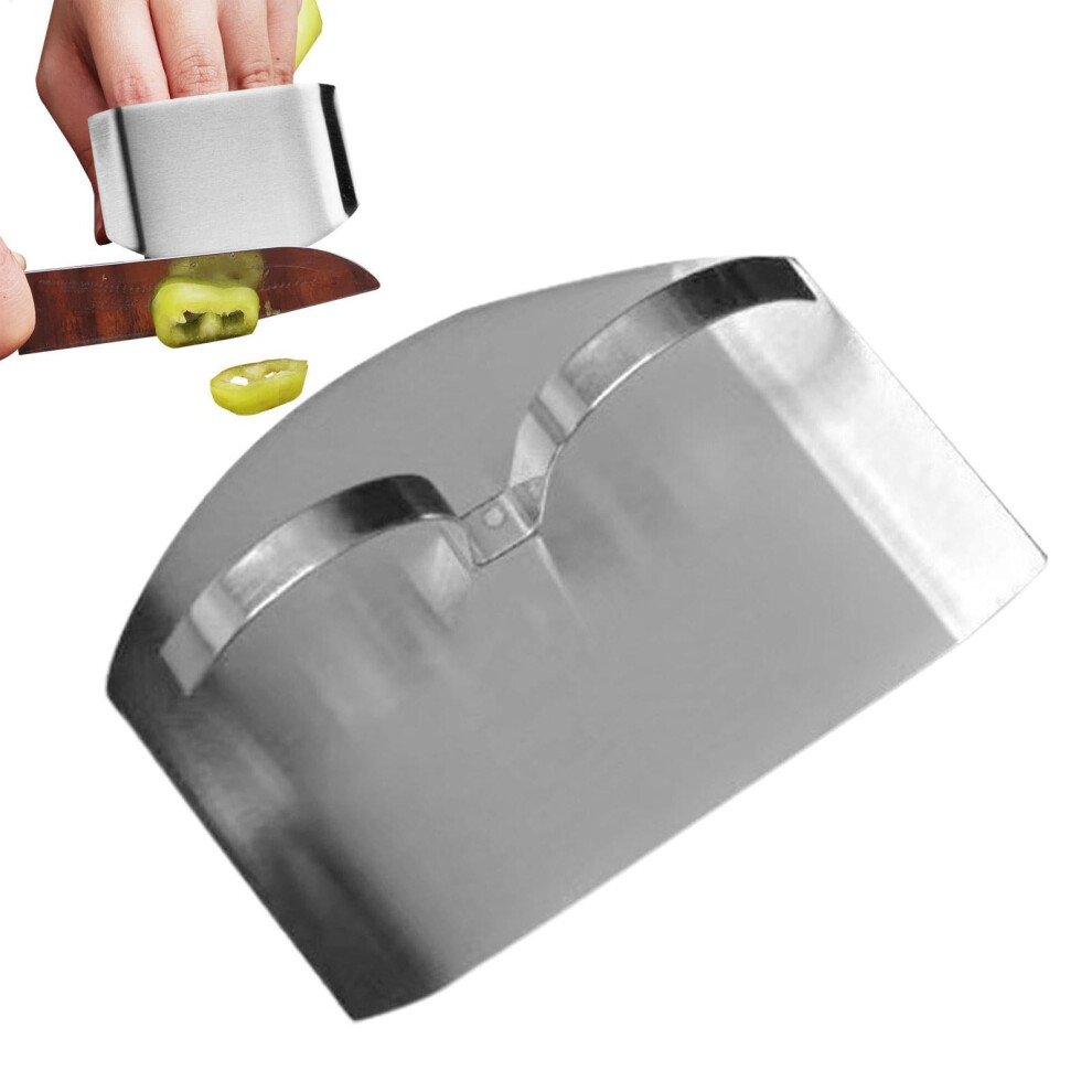 Finger Protector for Chopping Stainless Steel Finger Guard for Food Slicing One Size Fits Most Durable Kitchen Tool